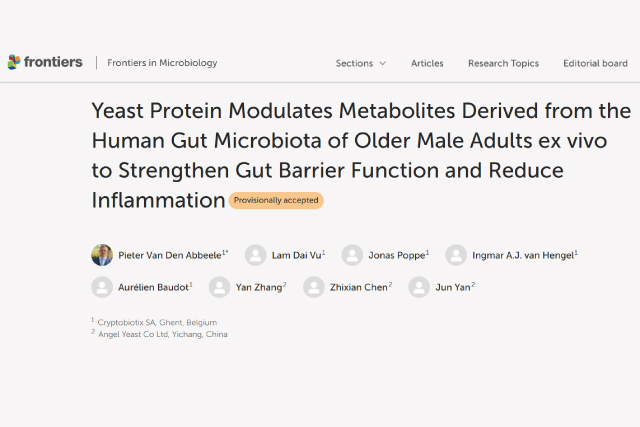 Angel Yeast and Cryptobiotix Unveil Groundbreaking Research on Yeast Protein's Role in Healthy Aging